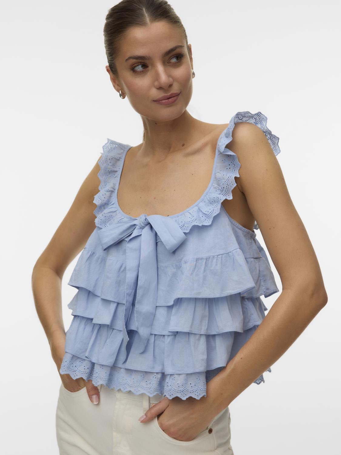 VMSANDY Top - Brunnera Blue - VERO MODA & VILA Bergvik